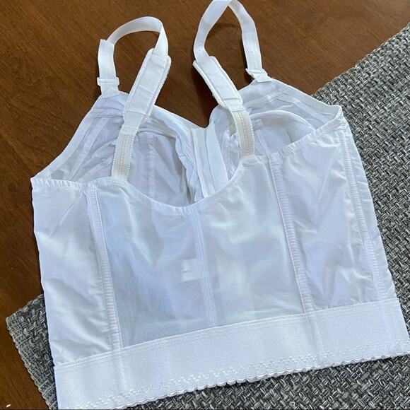 Vintage Bullet Bra 36C long line white - Picture 5 of 6